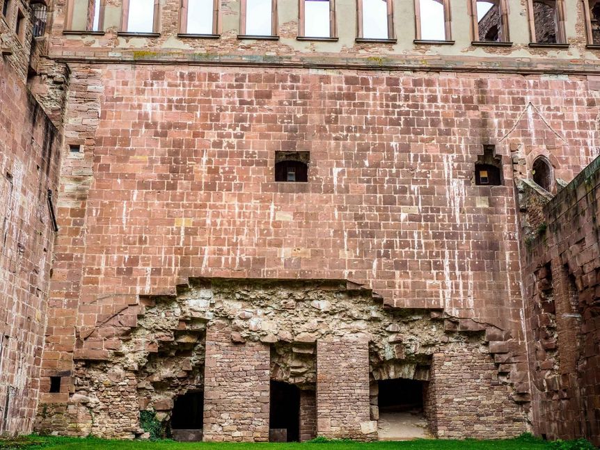 Foto: Ralf Kuhlen Schloss Heidelberg, Nordwall