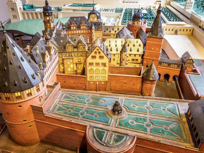 Foto: Ralf Kuhlen Schloss Heidelberg, Modell des Schlosses um 1620